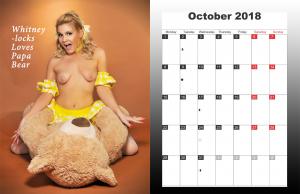 www.misswhitneymorgan.com - Miss Whitney Morgan October 2018 Desktop Calendar thumbnail